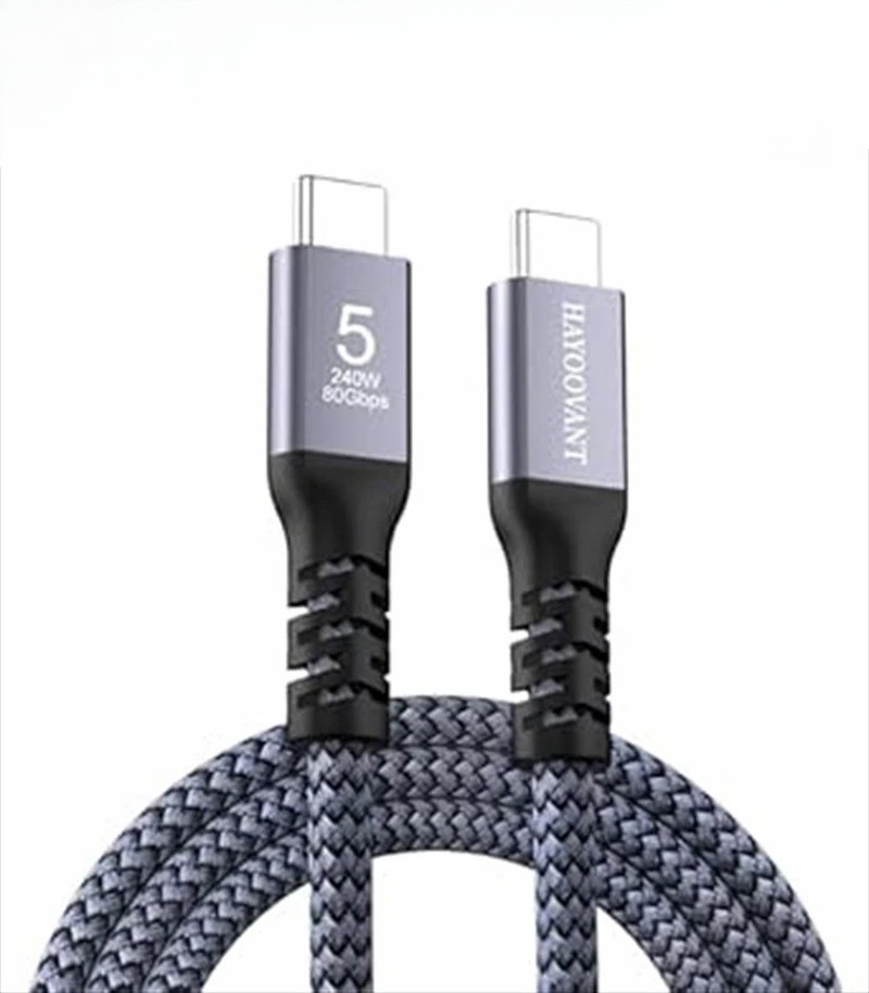 woven Thunderbolt 5 cable 3.3 feet 80Gbps 240W fast charging TB5-X100BZ USK