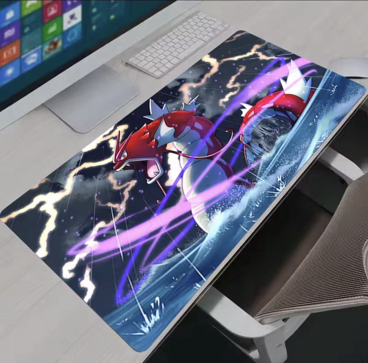 Shining Gyarados Pokemon TCG Card Playmat & Office Mousepad Lake Of Rage 24”