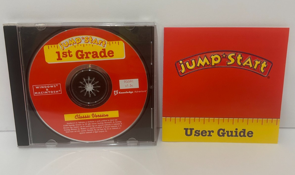 Jump Start 1st Grade Classic Version PC Windows/Mac CD-ROM Rare Game