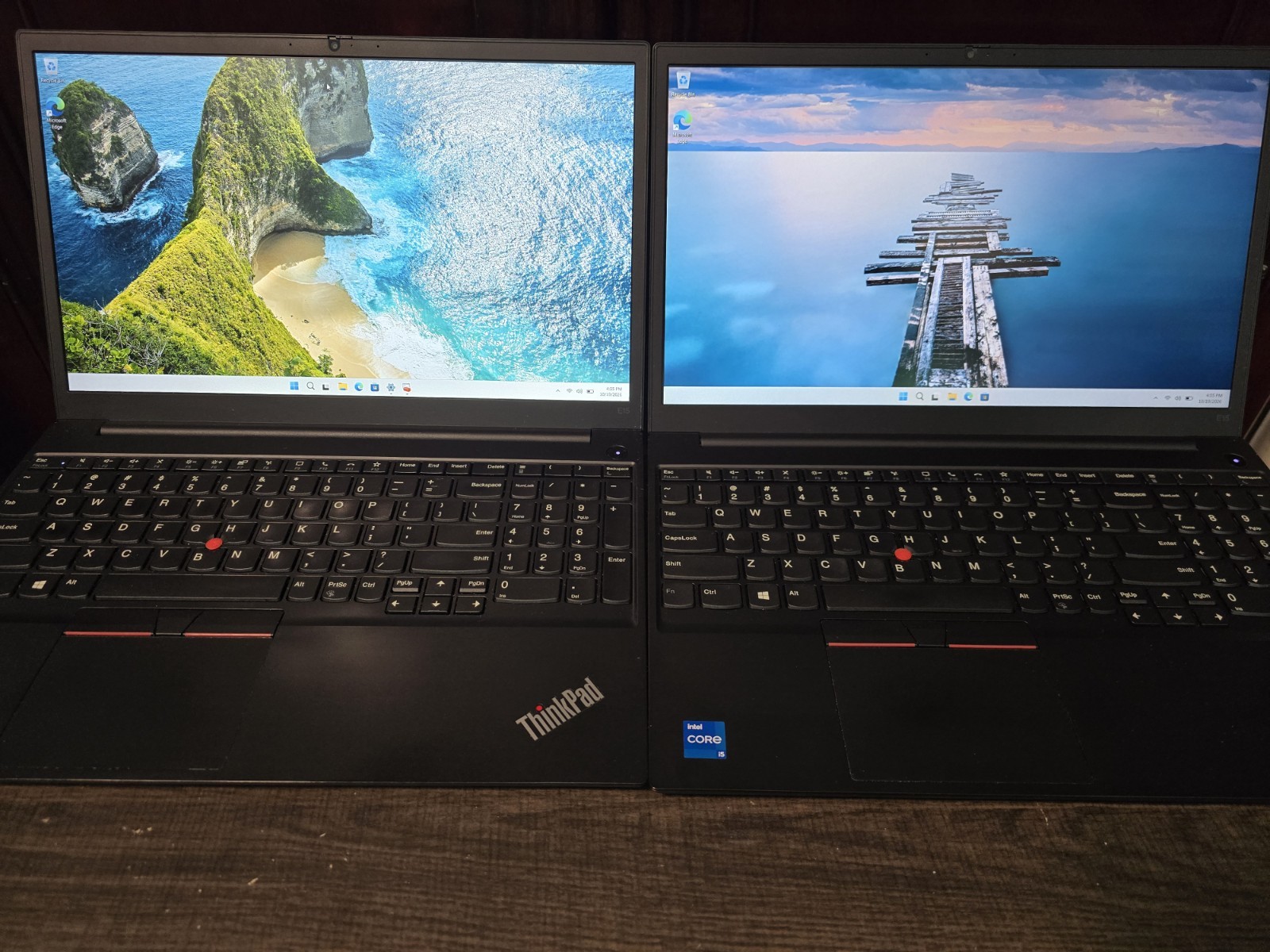 LOT OF 2 - Lenovo ThinkPad E15 Gen 2 15.6" Core i5-1135G7 256GB 8GB  - Win 11 