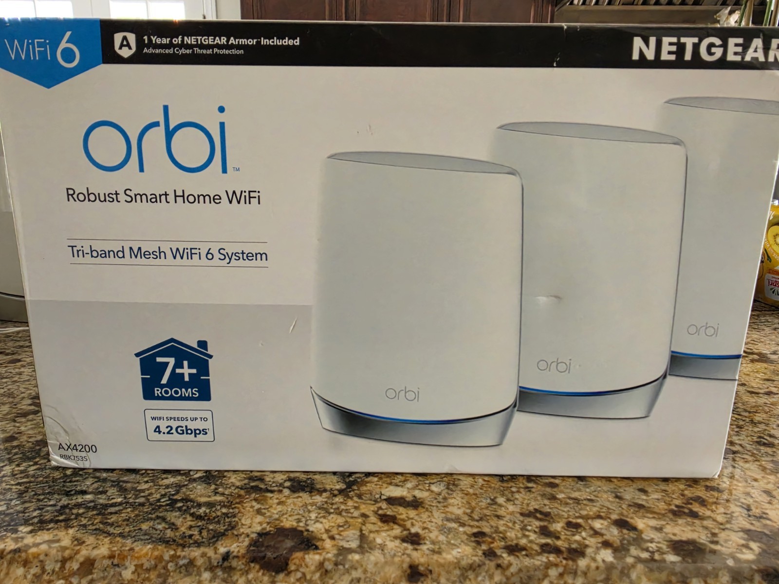⭐NETGEAR Orbi AX4200 Tri-Band Mesh Wi-Fi 6 System - 3 pack mesh Wi-Fi sys, Used⭐
