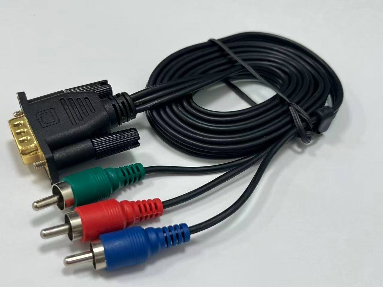 PTC Premium VGA to 3-RCA RGB Component Video Cable For TV Monitor Projector 1.5M