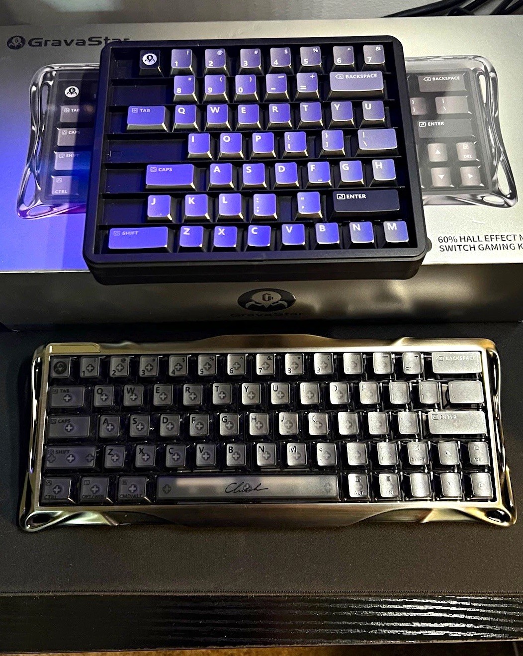 Gravastar Mercury V60 Pro Deluxe Edition Dual Keycap Gift Box Set + Accessories