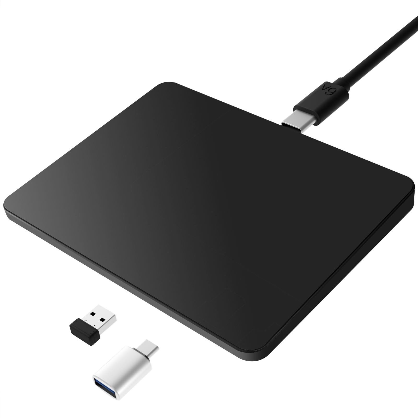 MICROPACK Wireless Trackpad Bluetooth 2.4G USB Receiver USB-C Rechargeable