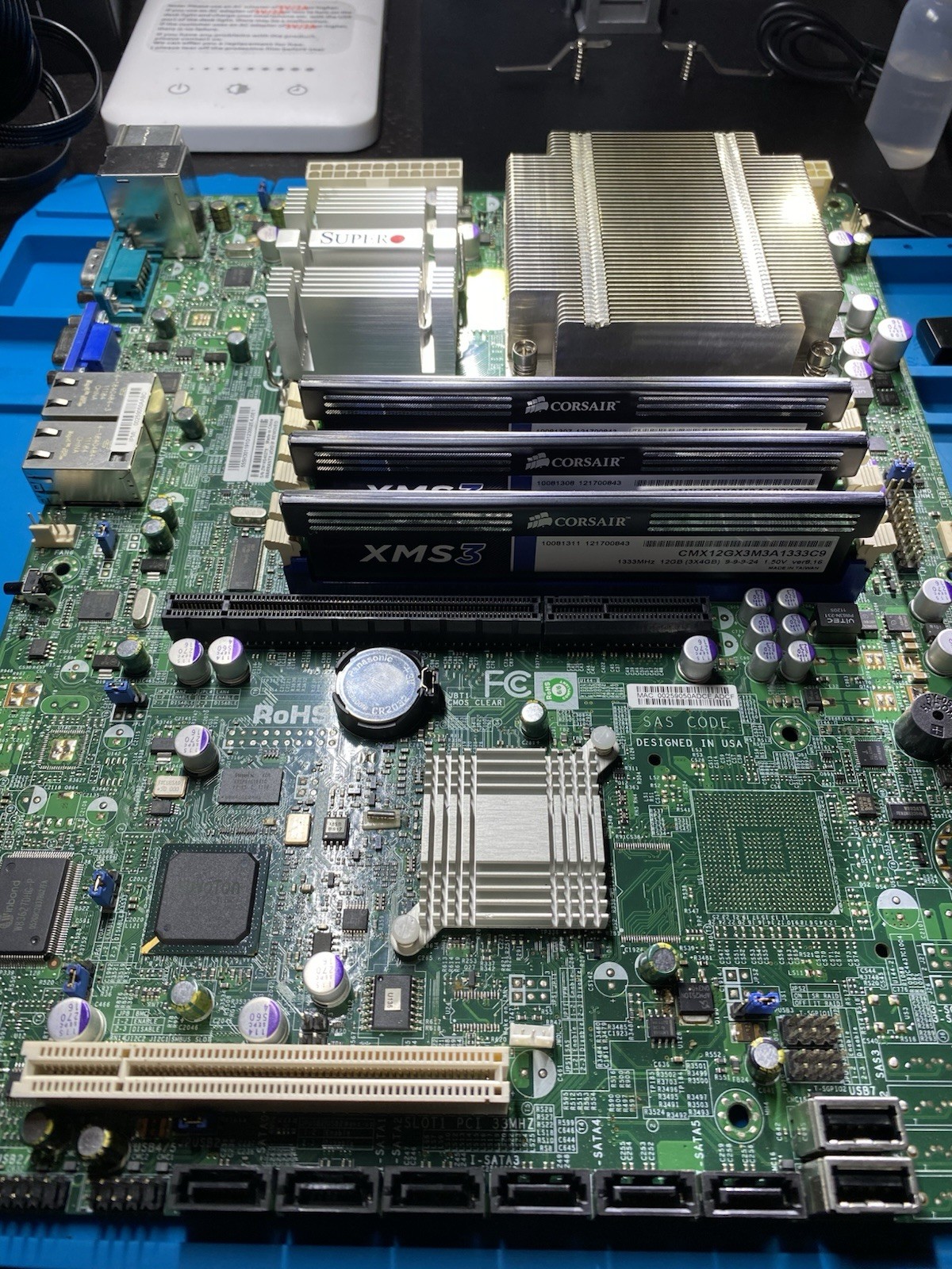 Supermicro X8STi-F ATX Server Mobo LGA1366 12GB (3x4GB) DDR3 and Xeon E5605