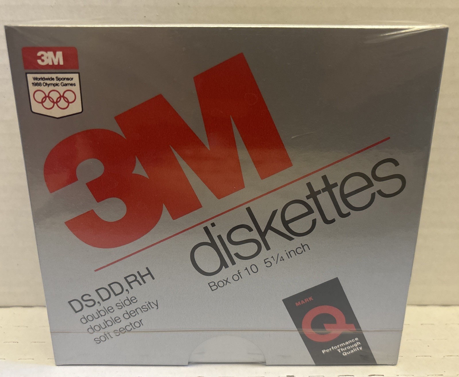 3M Diskettes Box Of 10 5 1/4 In DS DD RH Vintage SEALED NEW
