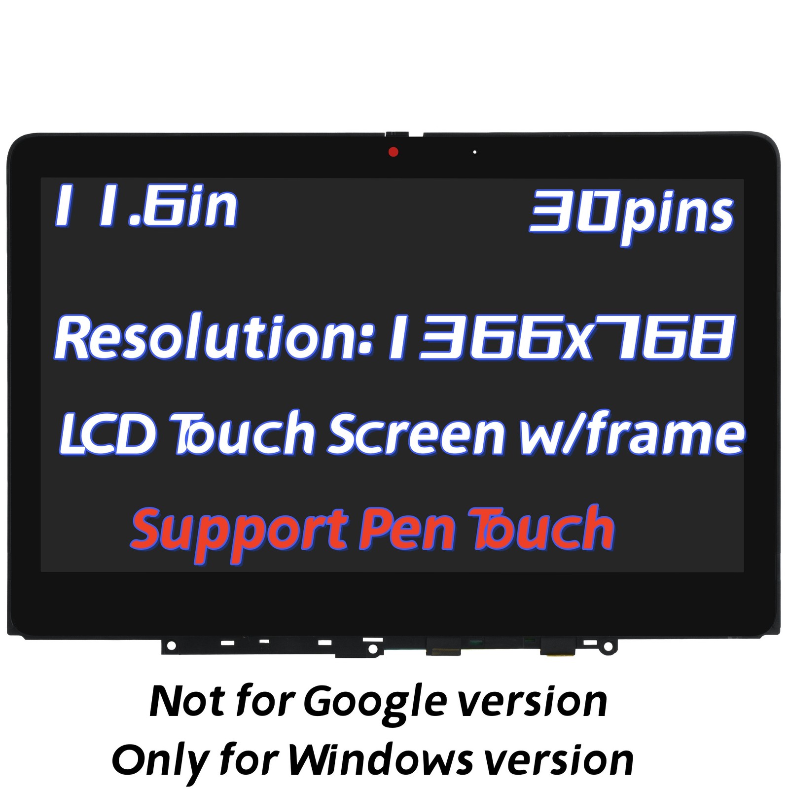 11.6 For Lenovo 300w 2-in-1 Gen 5 83LF0005US 83LF0006SS HD IPS LCD touch Screen