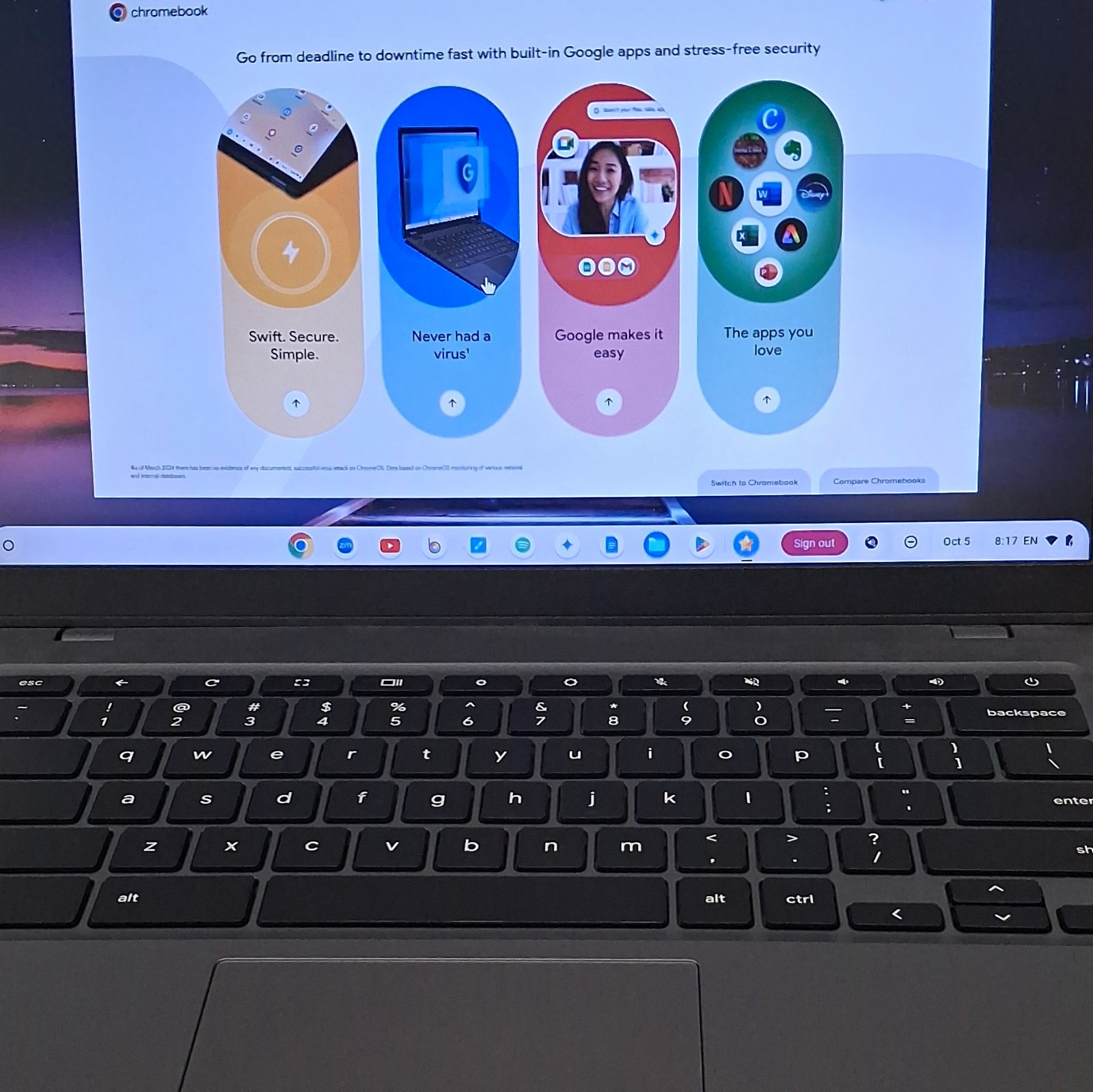 Lenovo IdeaPad Slim 3i Chromebook 14" Intel N100 4GB 64GB eMMC Gray