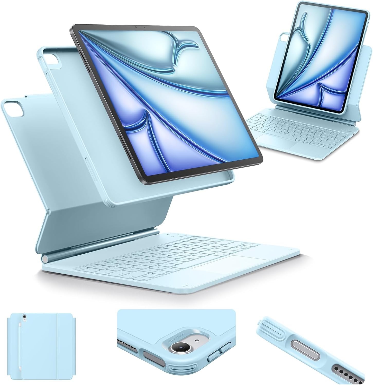 ESR for iPad Air 11/Pro 11 Inch Case Keyboard, Multi-Mode Magnetic Stand