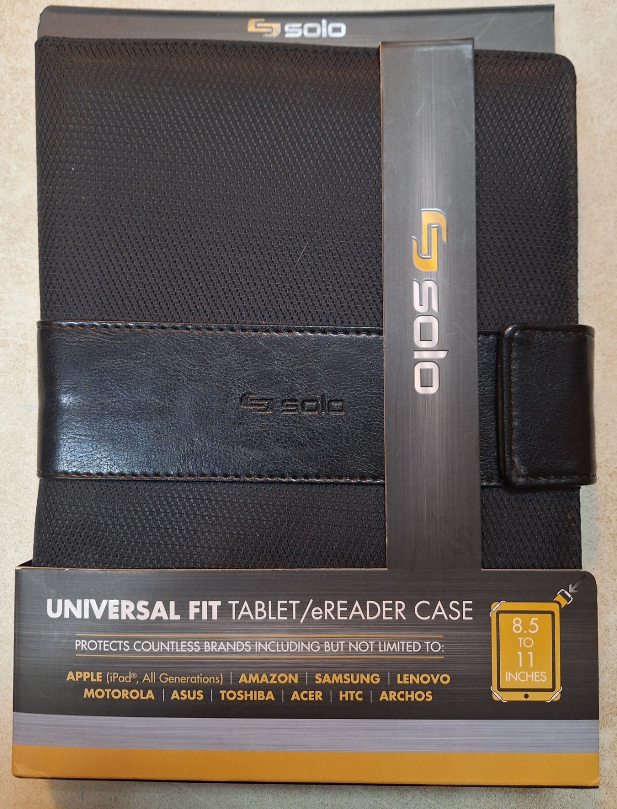 Solo Universal Tablet Case, Black,  Fits 8.5"-11" Tablets And eReaders Black 