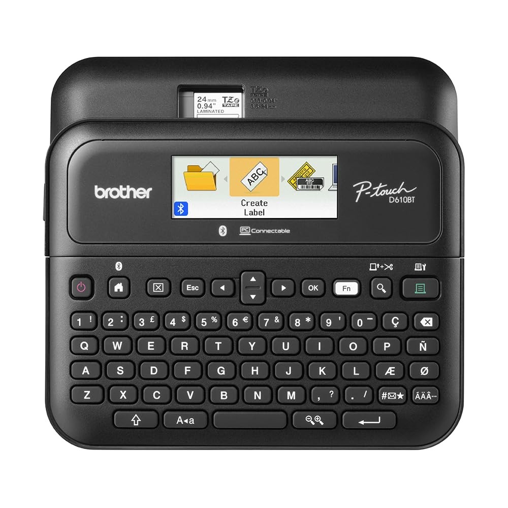 Brother P-Touch PT-D610BT Business Professional Connected Label Maker with Bl...