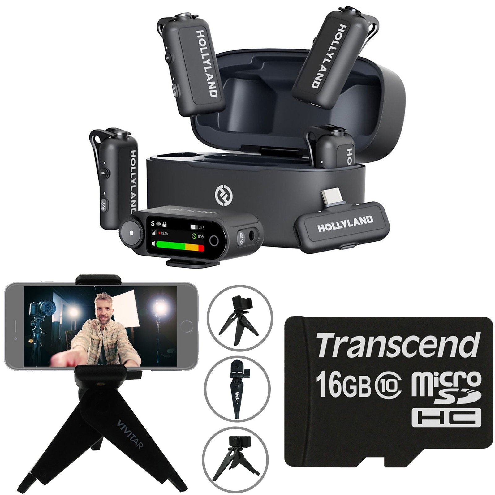 Hollyland LARK MAX 2 Combo Mic System for Cameras and Mobile Devices Video Kit