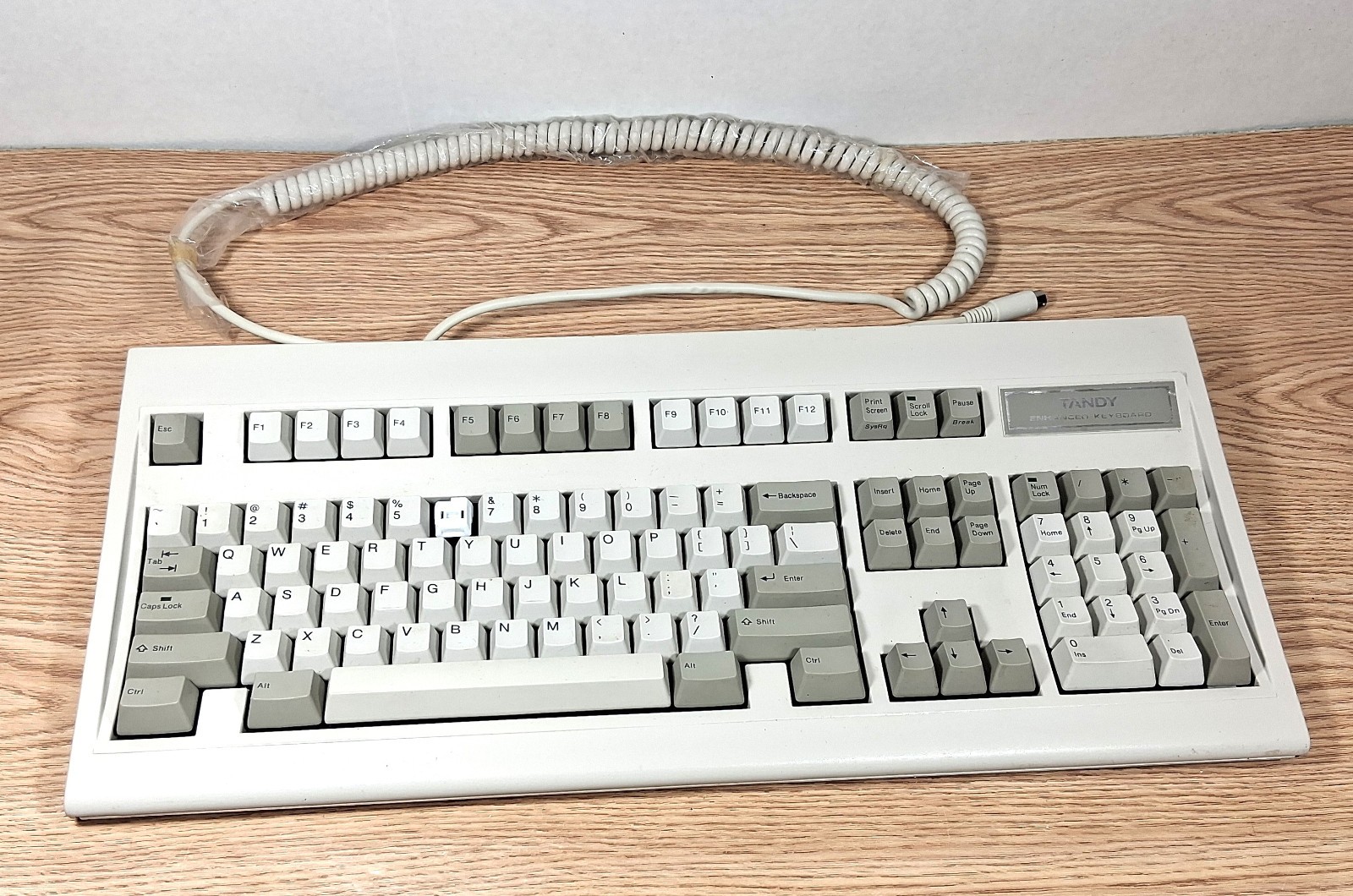 Vintage Tandy Enhanced Keyboard 101-Key PS/2 Mini-DIN TESTED WORKING