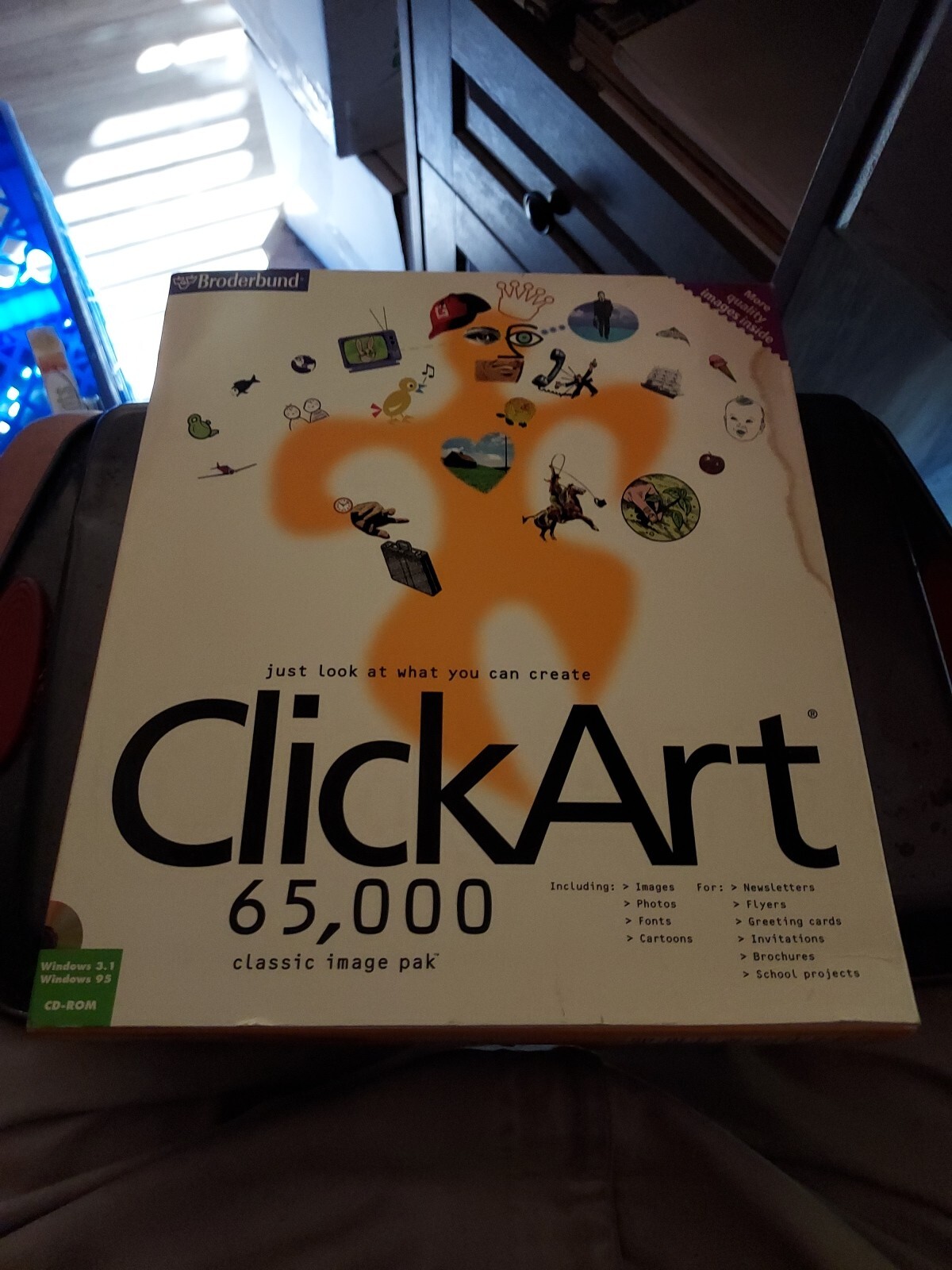 Vintage Broderbund ClickArt 65,000 Software with Five CDs BRAND NEW