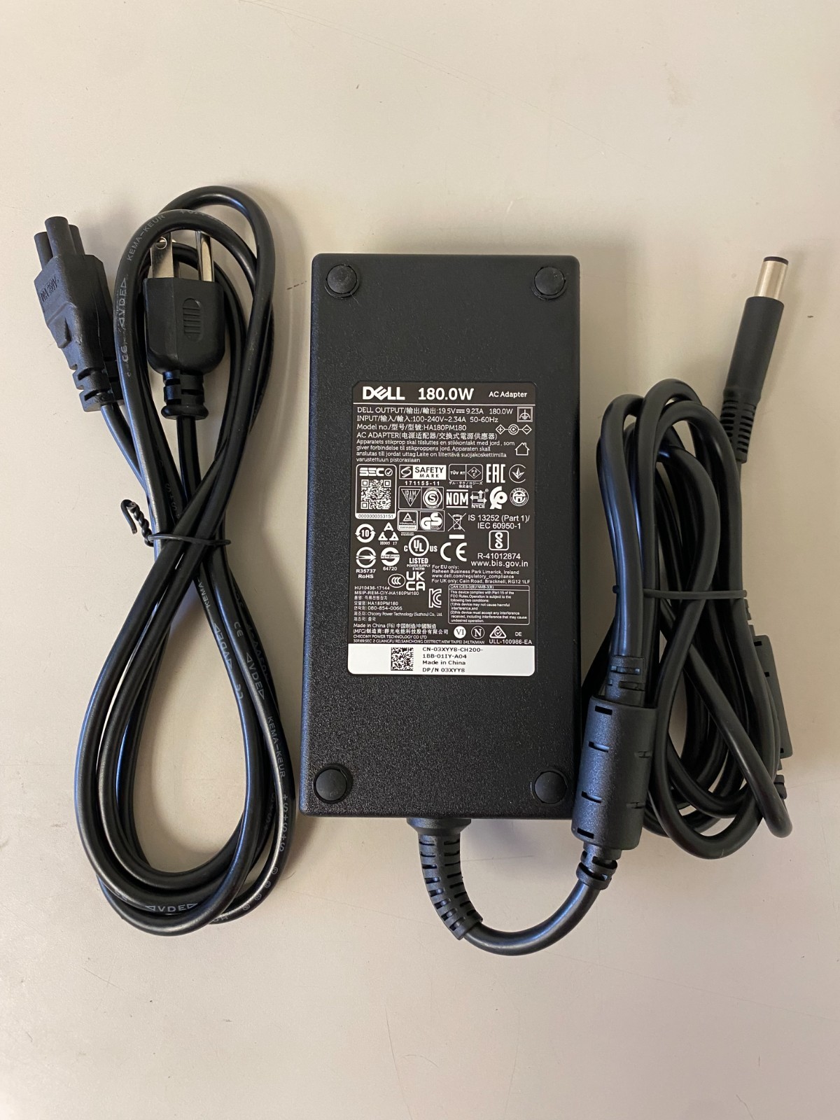 NEW OEM Dell Alienware M17x 180W 19.5V 9.23A LA180PM180 JRFH1 74X5J WW4XY