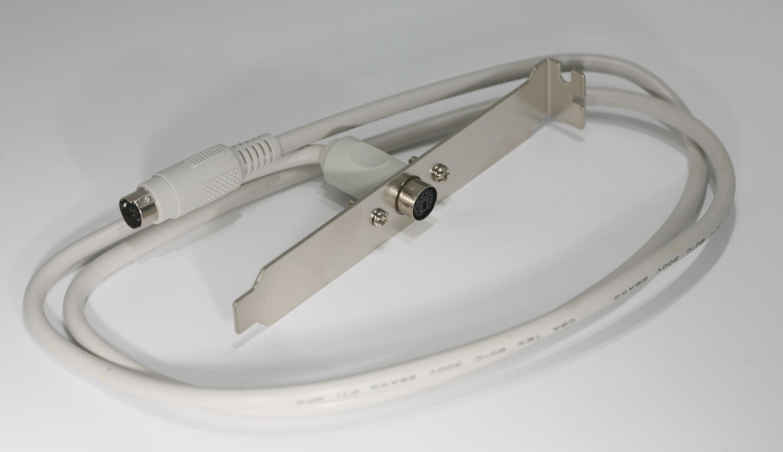 MiniDin6 PS2 Panel Mount Cable Male to Female 3ft port