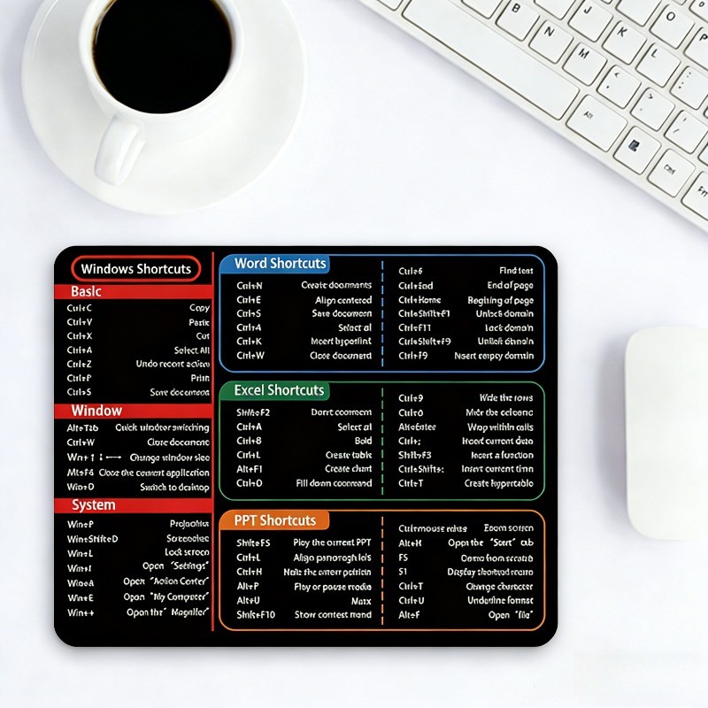 Python Cheat Sheet Mouse Pad: Essential Shortcut Desk Mat for Coders Developers