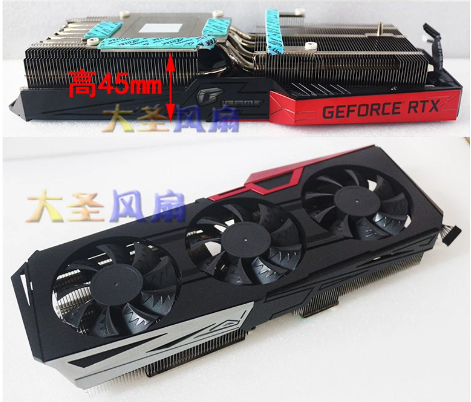 For Colorful iGame RTX 2060 2070 2070S Ultra Five Tube Graphics Card Heat Sink =