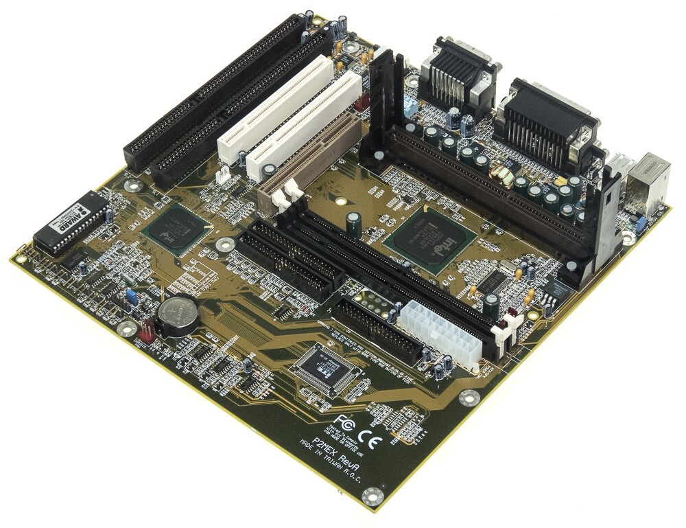 DIAMOND FLOWER P2MEX REV. A SLOT 1 2x SDRAM 2x ISA 2x PCI AGP mATX MOTHERBOARD