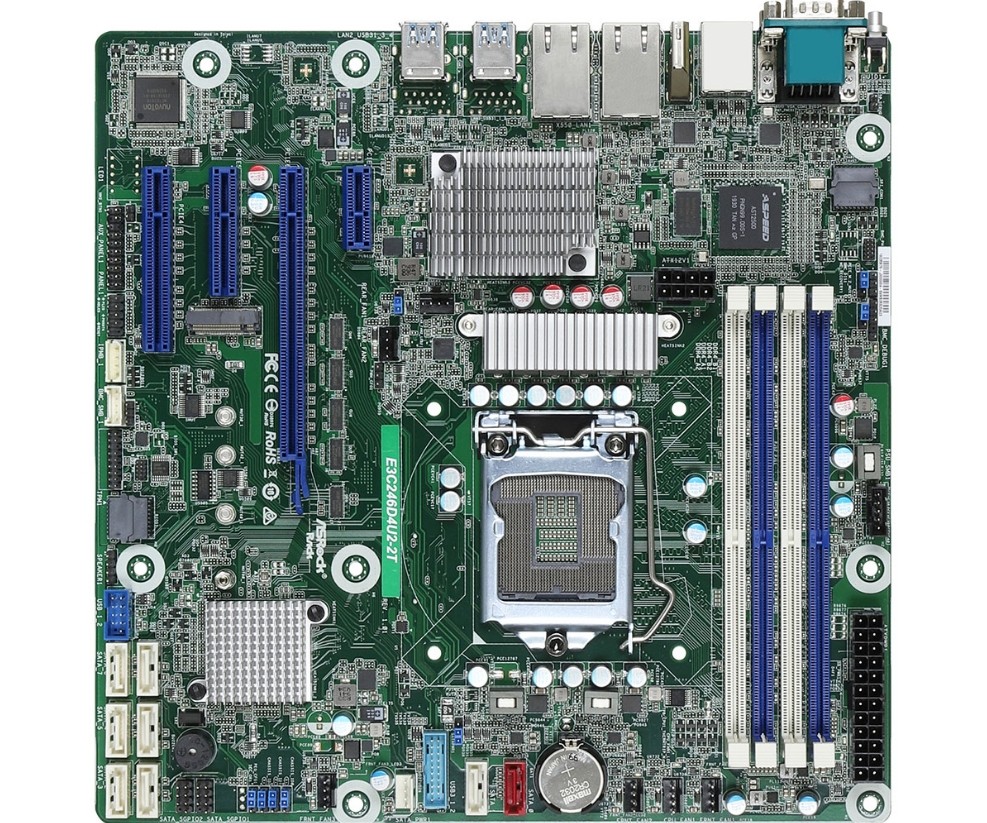 E3C246D4U2-2T New ASROCK  E3C246D4U22T  RACK Server Motherboard In Box