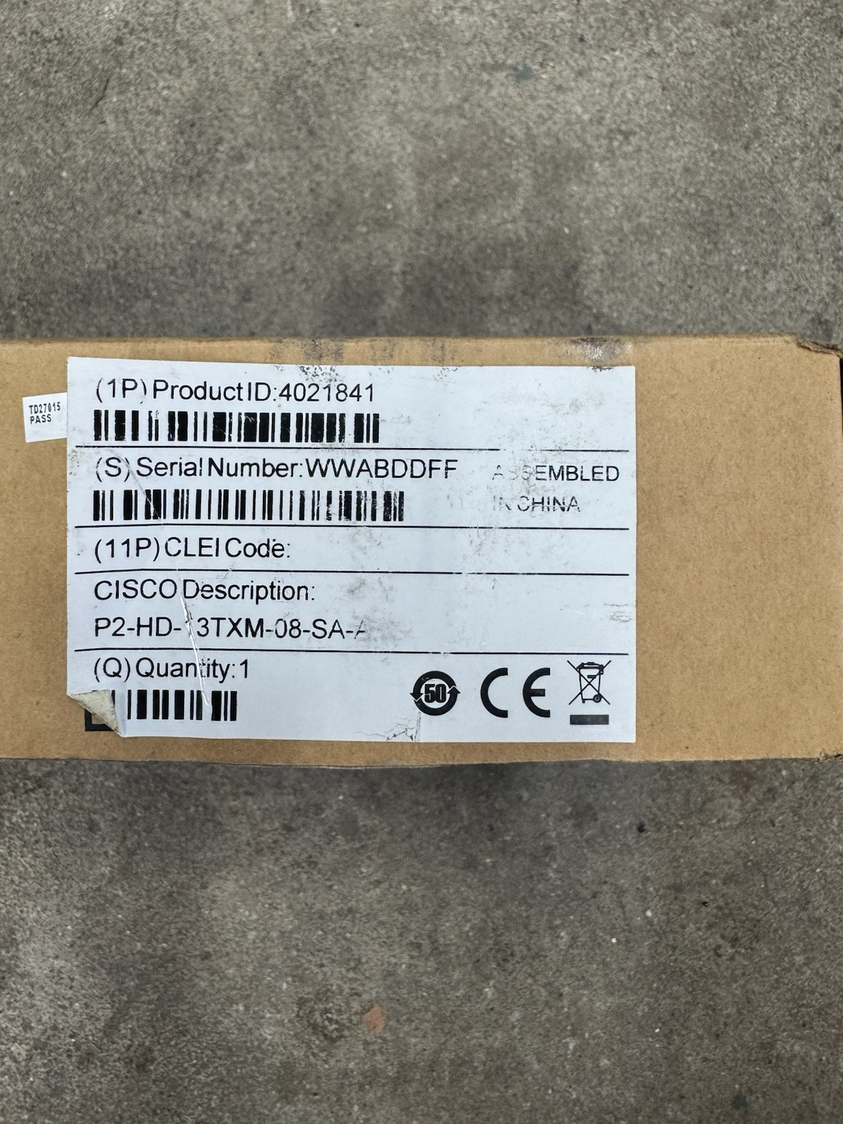 Cisco 4021841, P2-HD-13TXM-08-SA-A Channel A