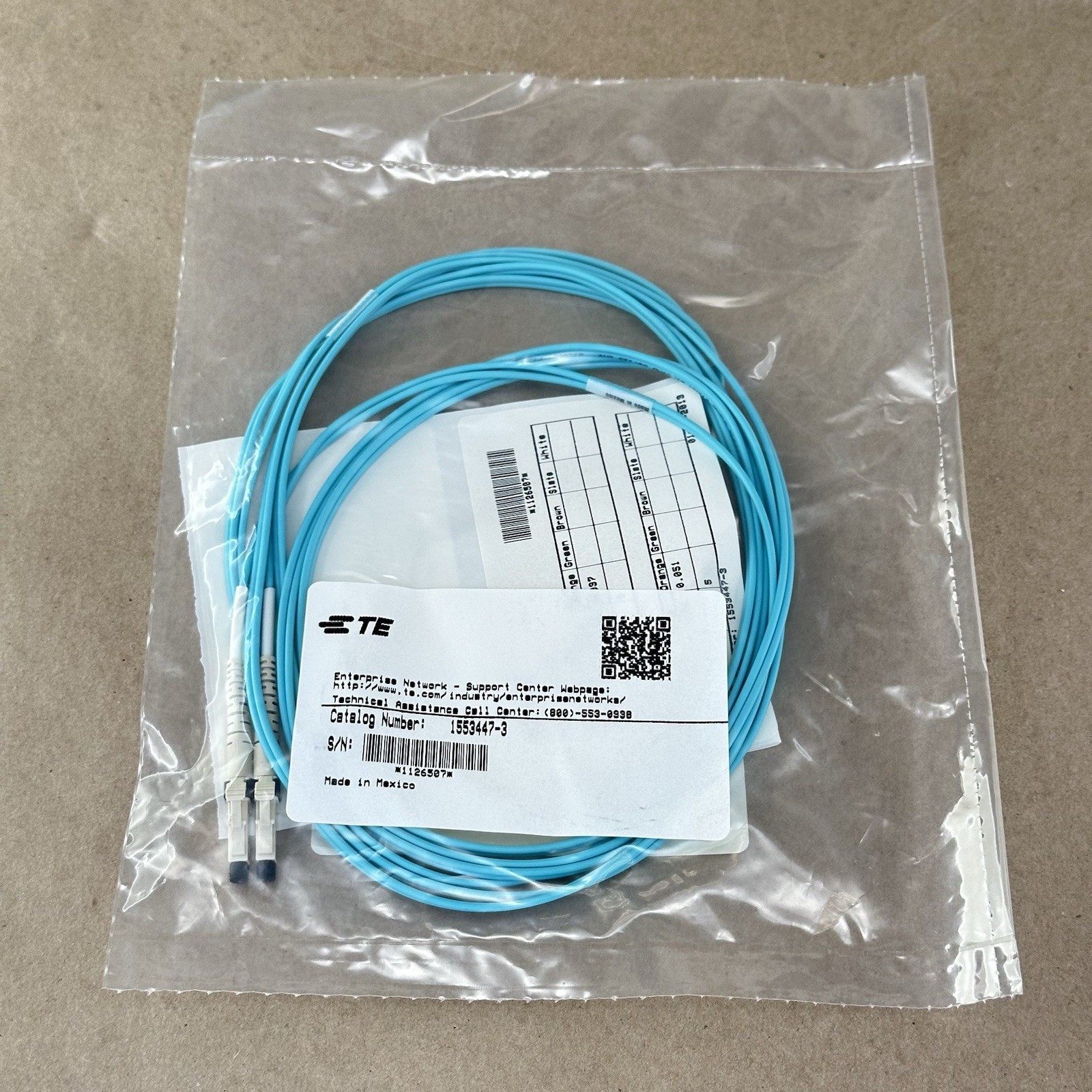 Lot of 10 LC-SC Duplex OM4 50/125  100GB Fiber Patch Cable Aqua 10FT
