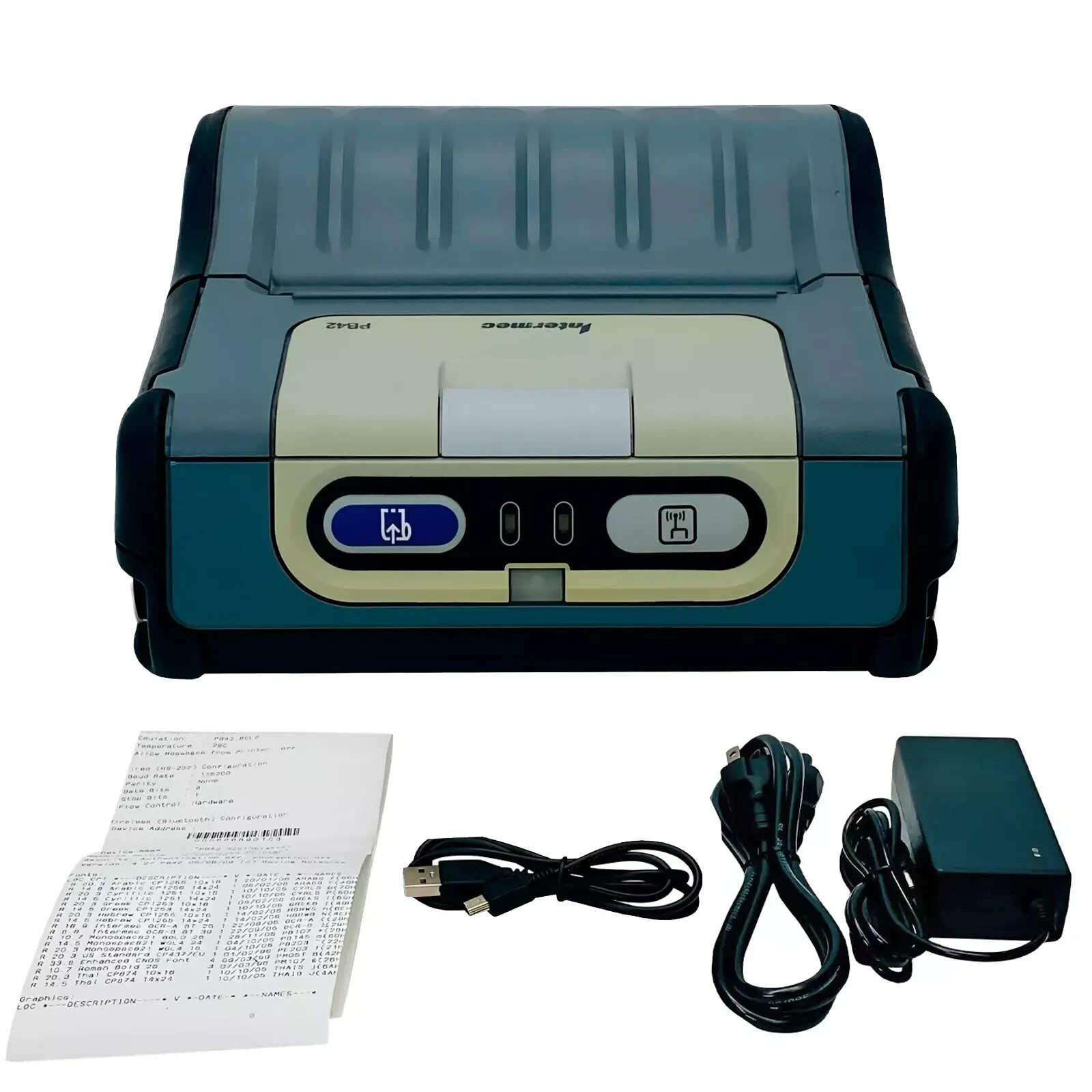 Intermec PB42 Mobile Thermal Receipt Printer Bluetooth USB No Battery TESTED