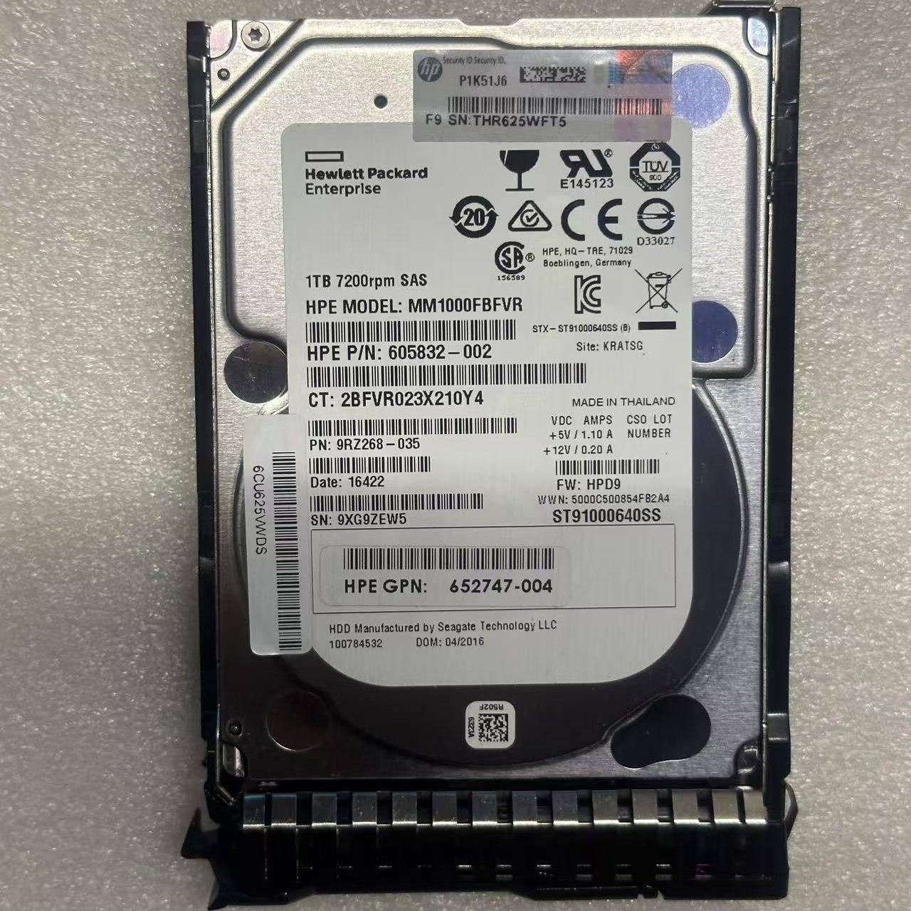 For HP 1TB 652749/655708-B21 653954/656107-001 1T 500G SAS Hard Drive