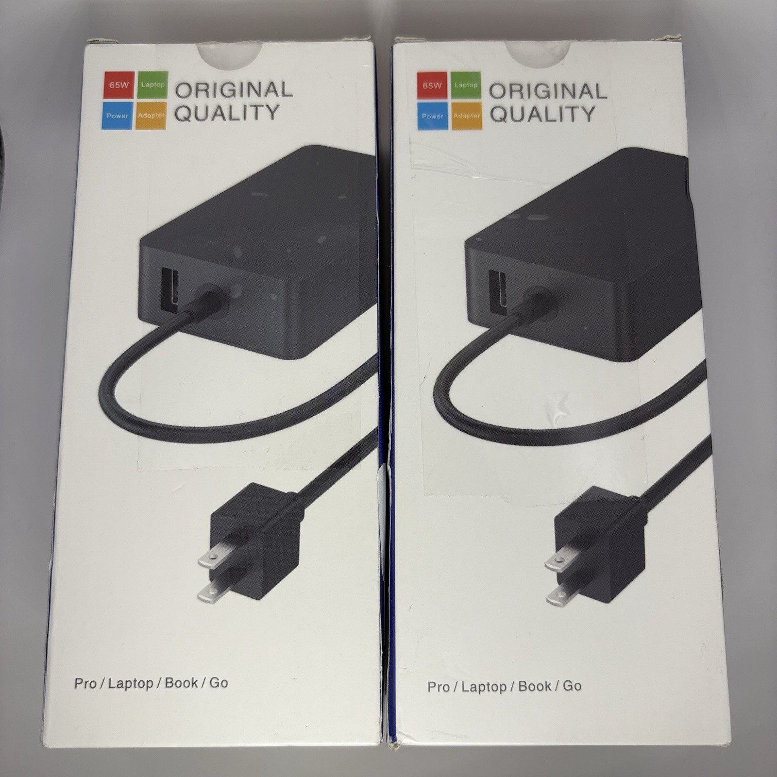 2 Pack NEW Microsoft Surface 65W Power Supply - Black Model - X003AJ8CD1