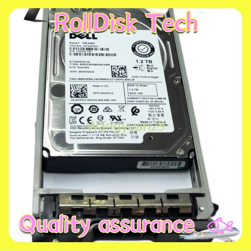 0WXPCX Dell POWEREDGE WXPCX 1.2TB 10K RPM 12Gb/s 2.5" SAS SERVER HDD Hard Drive