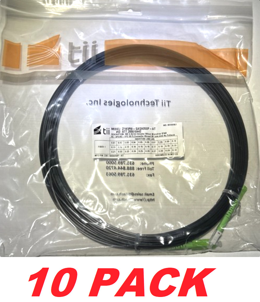 Tii Technologies z1k9r8-sasa050F Fiber Optics Cable 50ft (10 PACK)