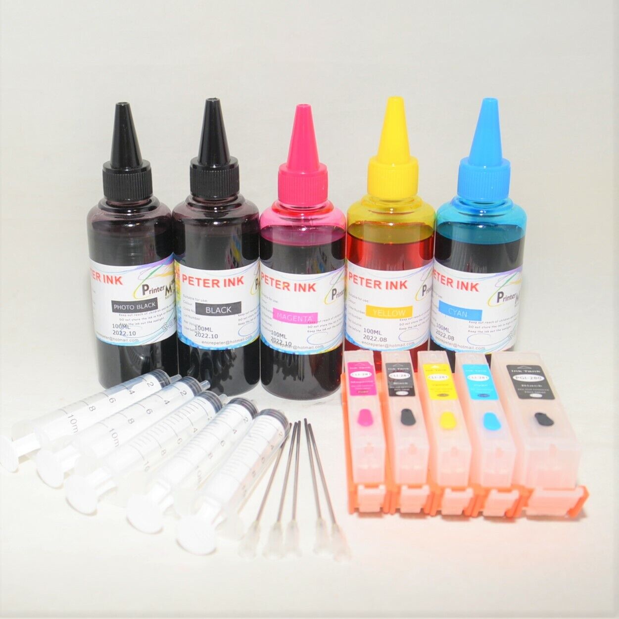 5X100ML Dye refill Ink kit for Canon PGI-250 CLI-251 Cartridge A