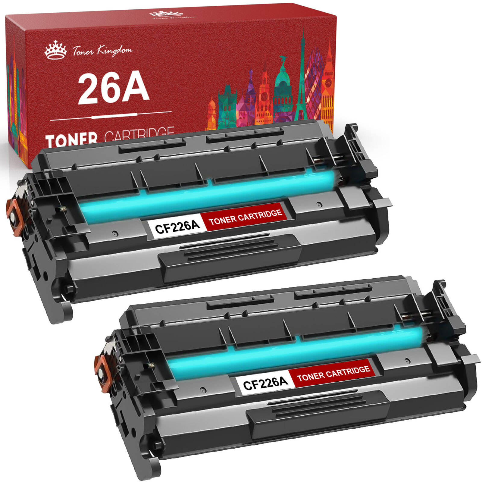 2PK CF226A For HP 26A 226A Black Toner Cartridge LaserJet M402n M426fdw M426fdn