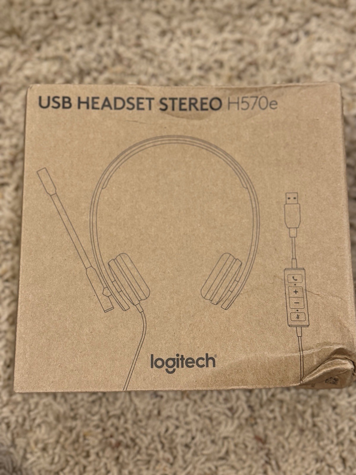 Logitech H570e USB Stereo Headset - Black (981-000574)
