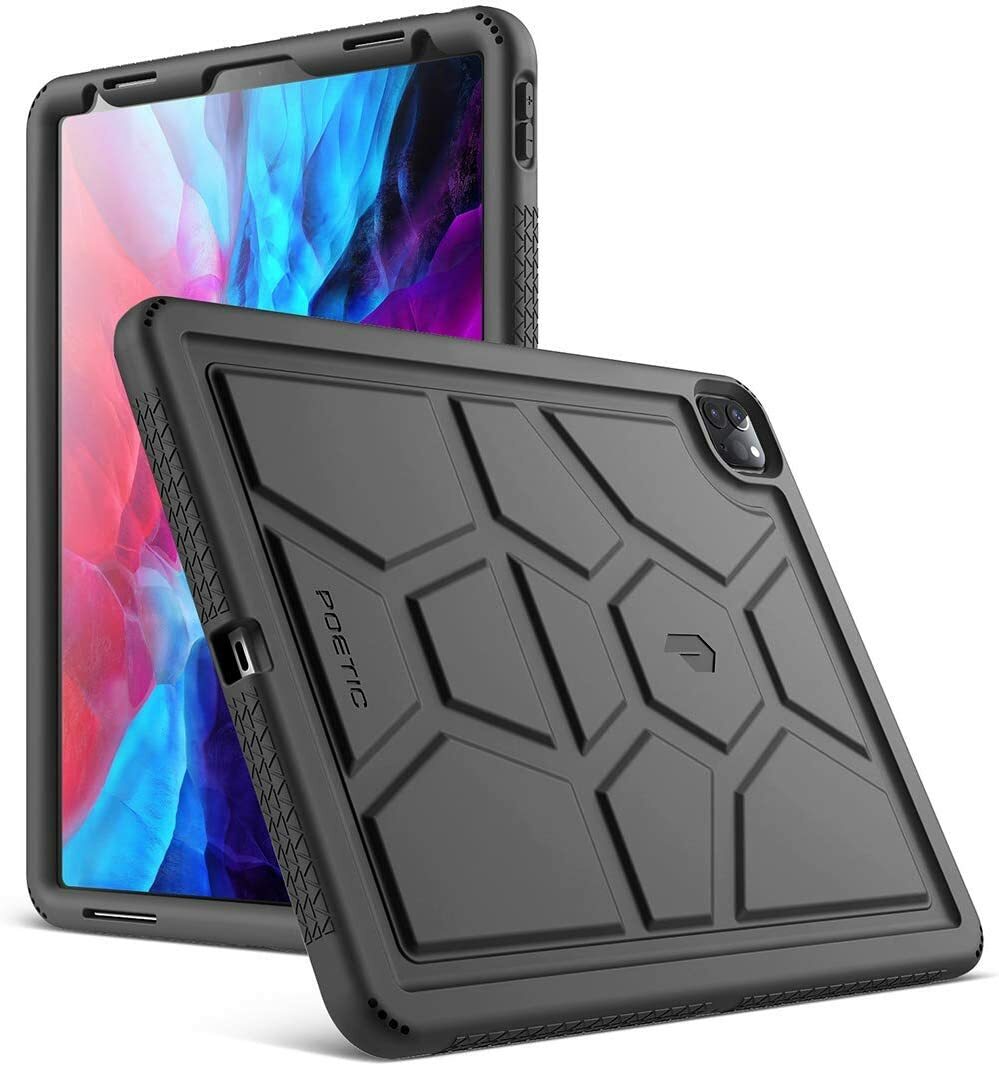 For iPad Pro 12.9 2020 & 2018 Case Poetic Soft Silicone Bumper Protective Cover