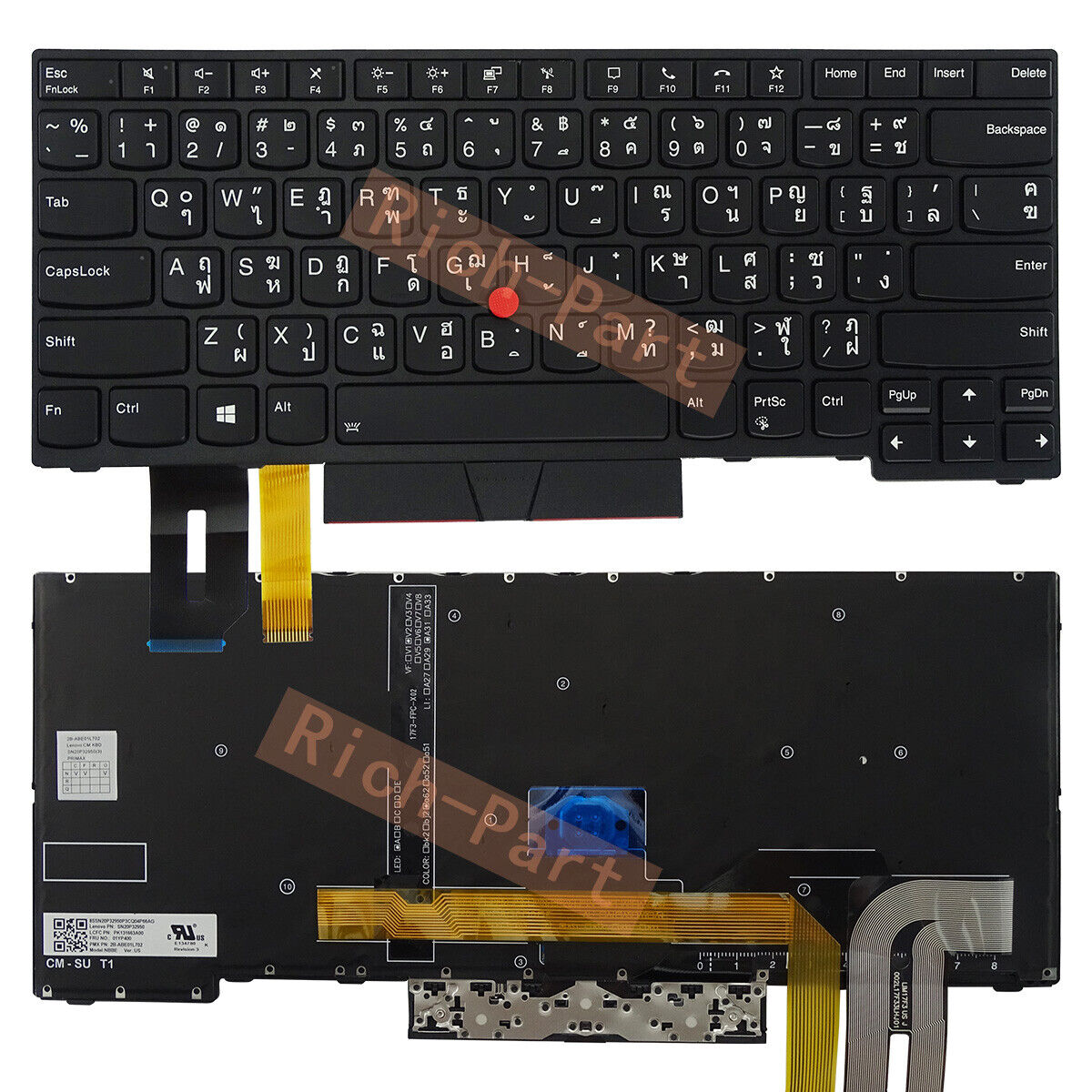 Thai Backlit W/Trackpoint Keyboard for Lenovo Thinkpad T14 Gen1 Gen2/P14S Gen1