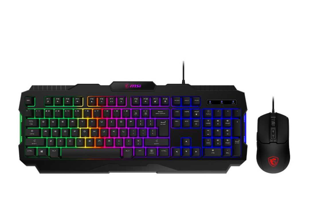MSI FORGE GK100 COMBOKeyboard, Mouse Optical Wired USB 2.0 BACKLIGHT RGB