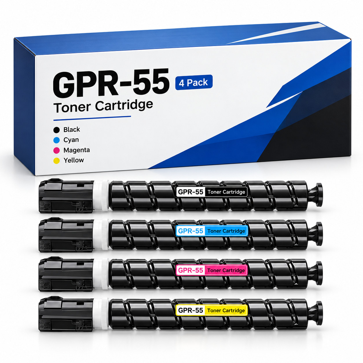 GPR55 Toner Cartridge 4PK BK/C/M/Y High Yield for iR-ADV DX C5750i C5760i 4-Pack