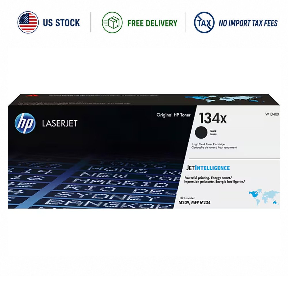 HP 134X Black High Yield Toner Cartridge, W1340X