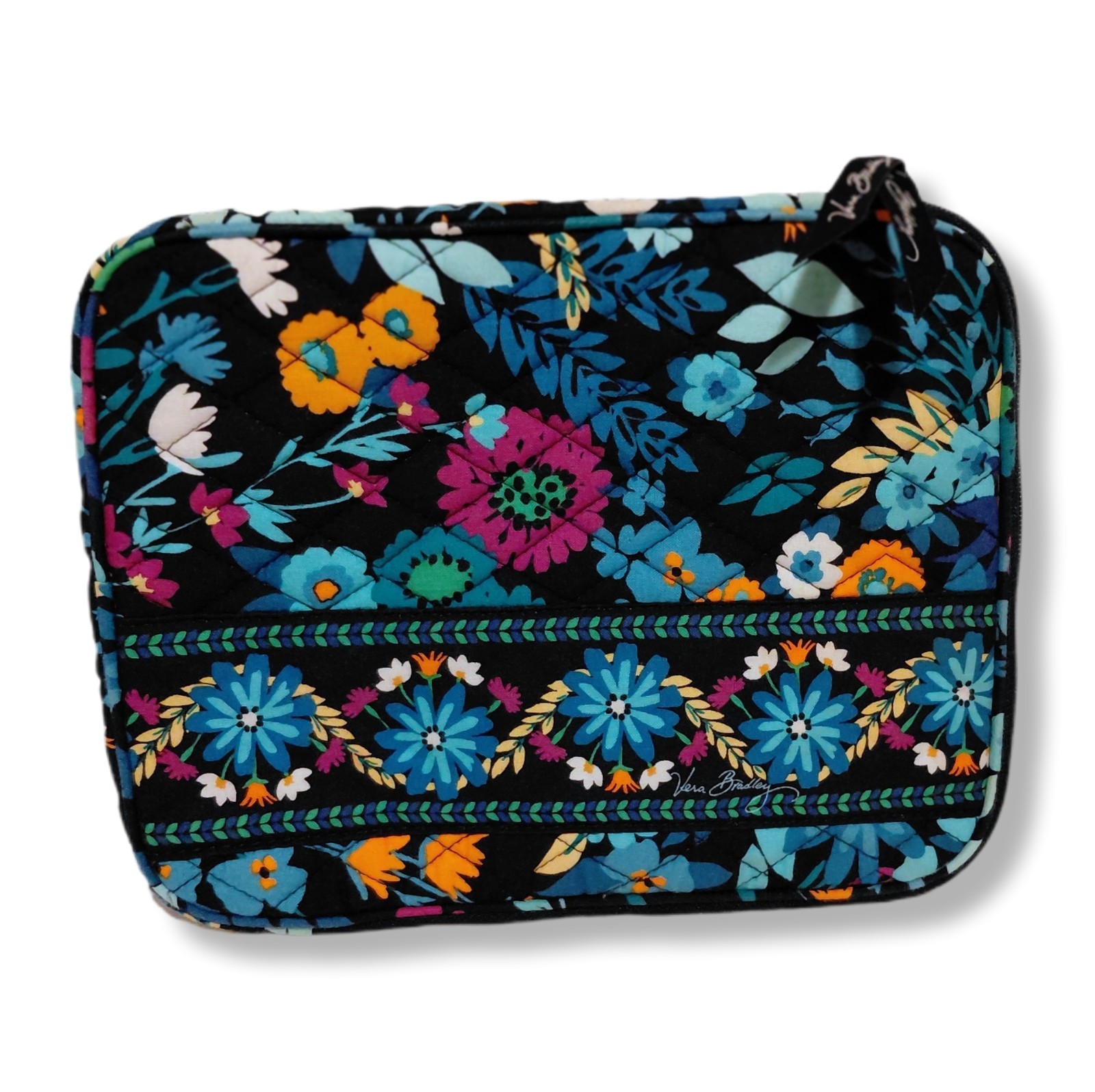 Vera Bradley Blue Floral Zipped Tablet Cotton Case