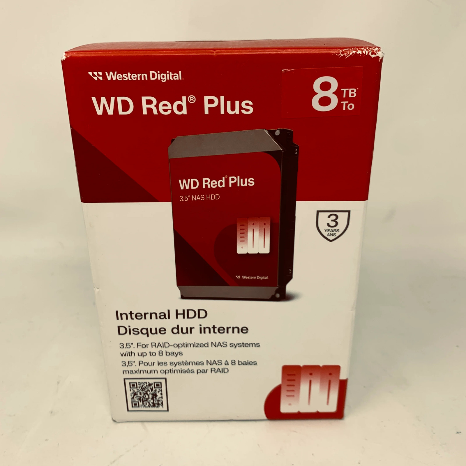 New Western Digital WD 3.5" WD Red Plus 8TB SATA III 6Gbps HDD WD80EFPX-SPC4ZN0