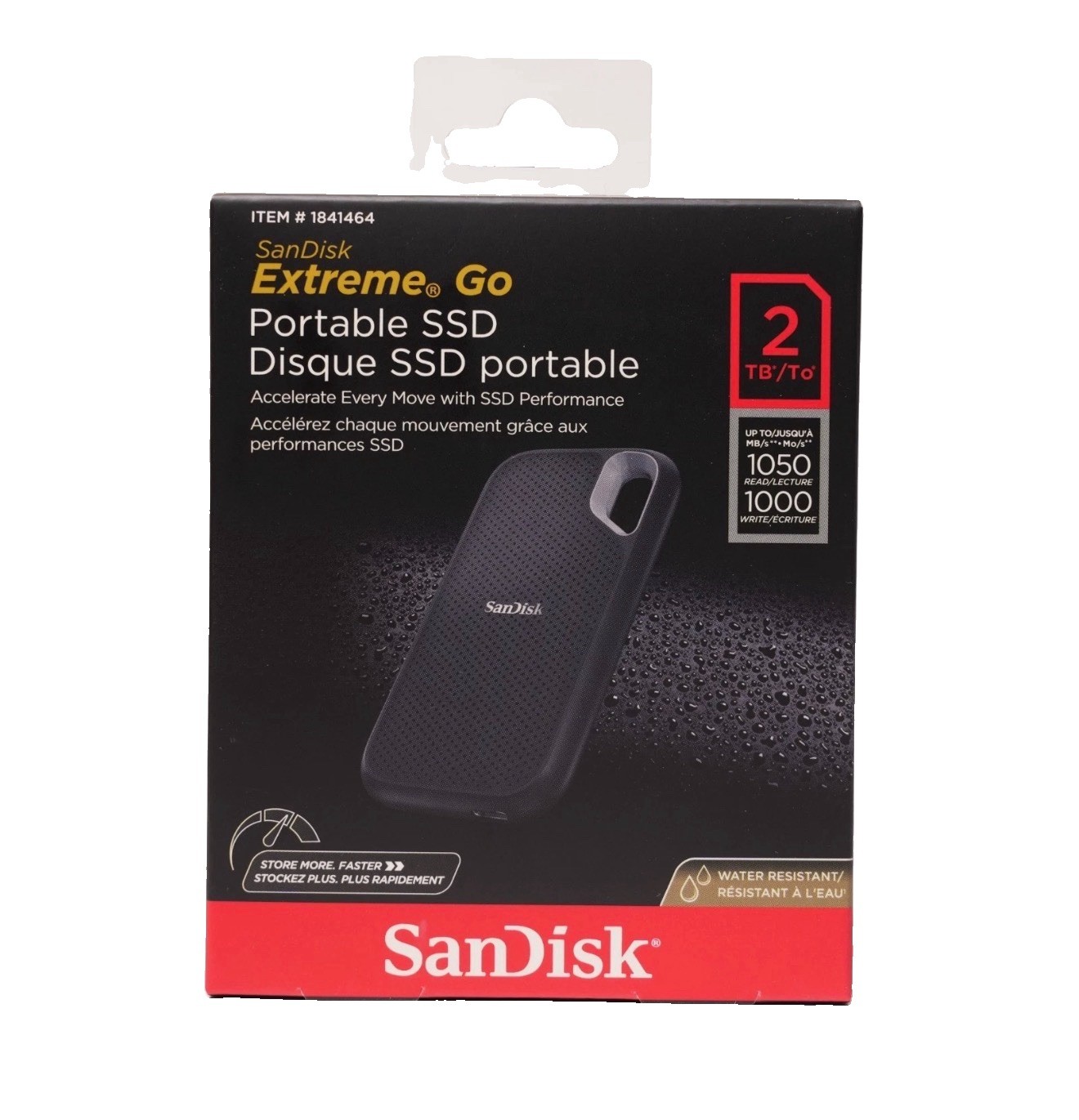 SanDisk NVMe Extreme Go Portable 2TB External SSD  USB 3.2 Gen 2 USB-C New