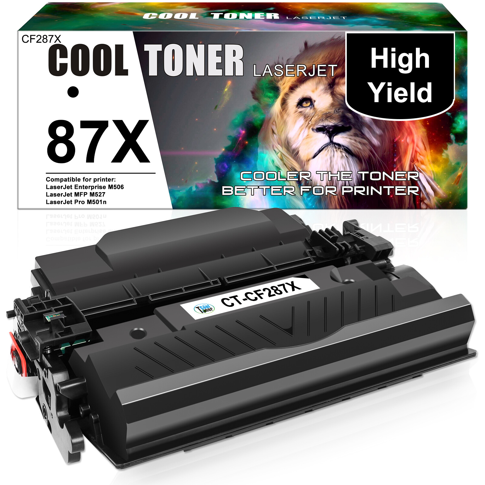 1x Toner Fits for HP 87X CF287X LaserJet Enterprise M506dn M506n M506x MFP M527f
