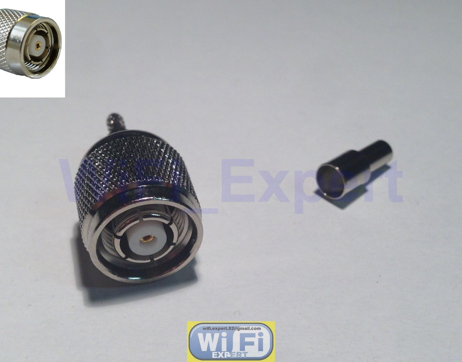 1 x RP-TNC Male Straight Solder Crimp RG316 RG174 RG179 LMR100 RF Cable USA