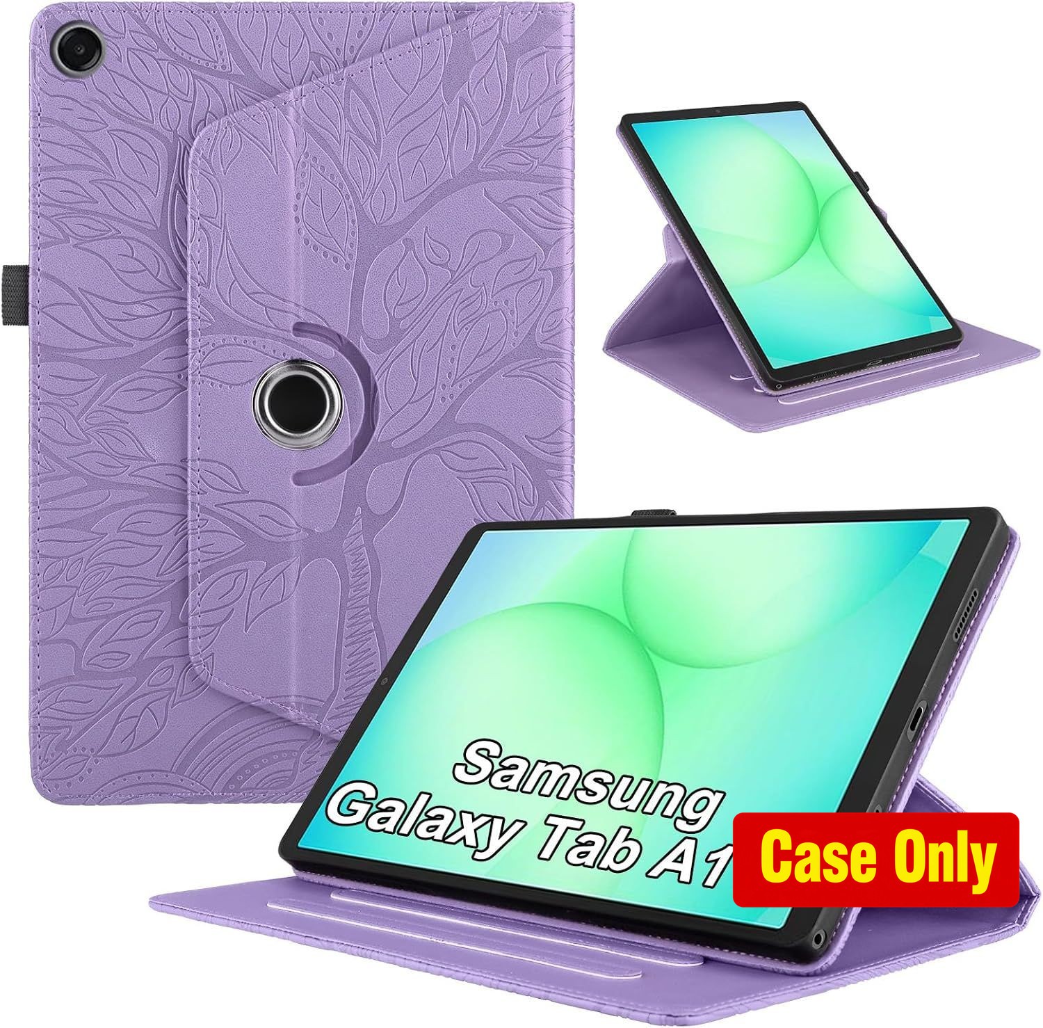 Purple PU Leather Flip Stand Case for Samsung Galaxy Tab A11 Plus 11" 2025, Ligh