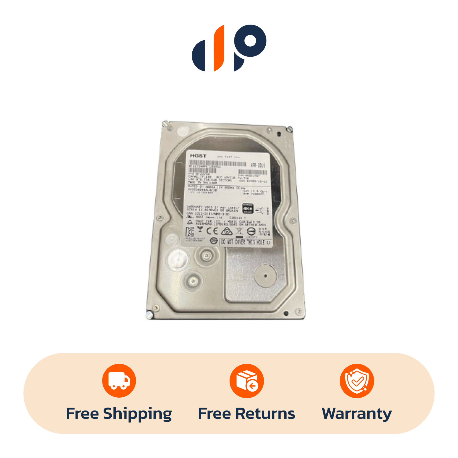 HITACHI 4TB  3.5 Inch  HUS726040AL4210 SAS-3 12GBs 128MB 7.2k Hard Drive