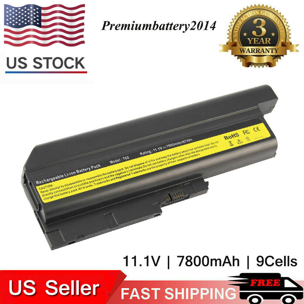 9 Cell Battery for IBM Lenovo Thinkpad T60 R500 T500 W500 SL300 SL400 40Y6797
