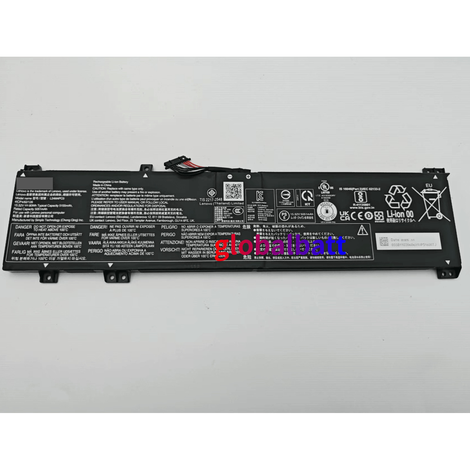 New Genuine L24M4PC0 80Wh Battery for Lenovo Legion Pro 5 16IAX10H 5 15AHP G10