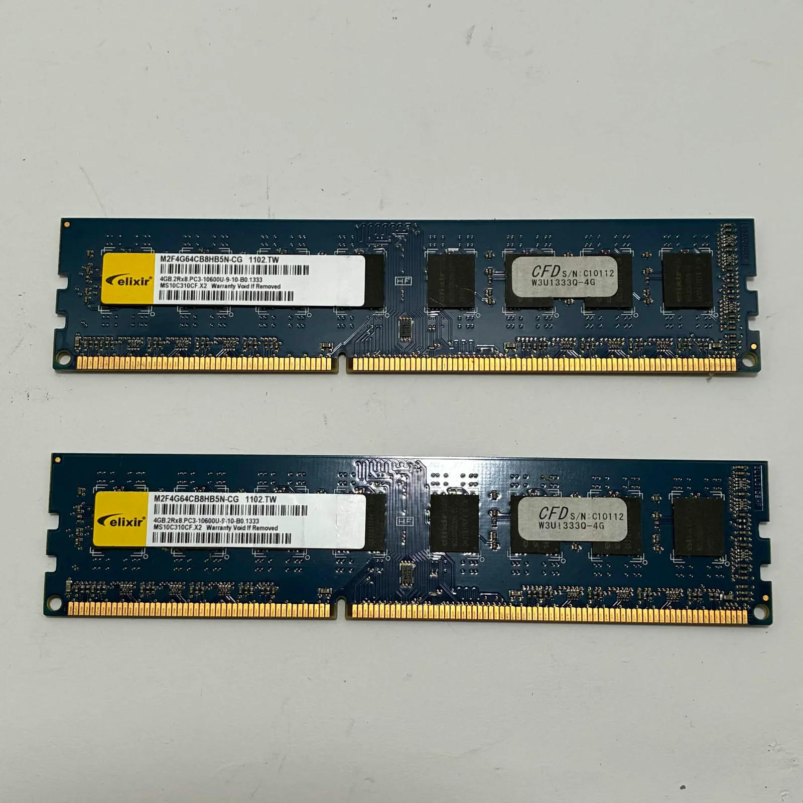 Elixir CFD 8GB (2x4GB) DDR3-1333 PC3-10600U RAM Tested Working