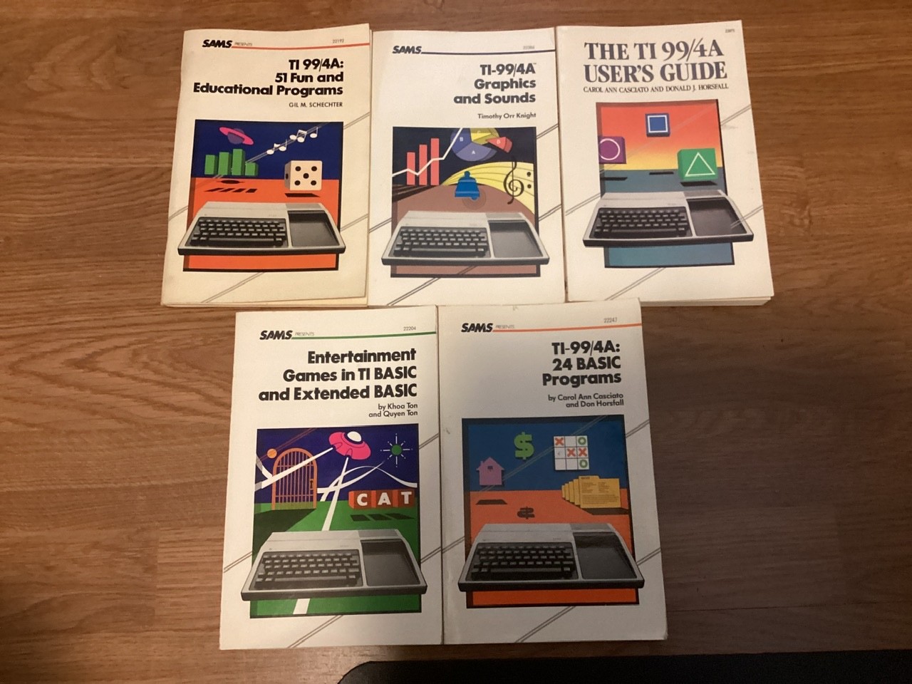 (5) SAMS Books for the Texas Instruments TI-99/4A Computer